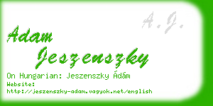 adam jeszenszky business card
