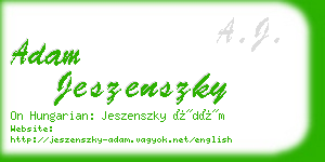 adam jeszenszky business card